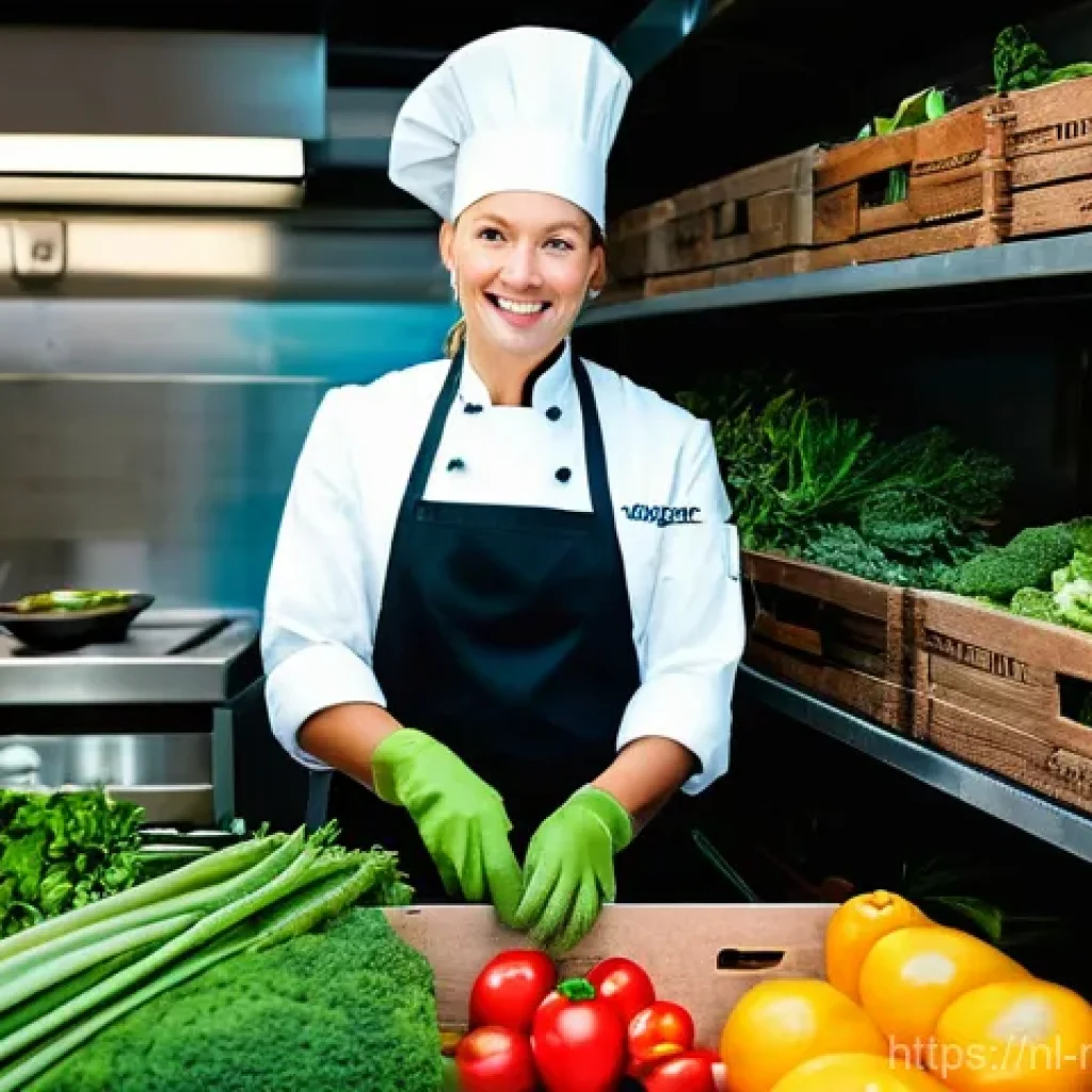 다문화 요리사와 식재료 관리 노하우 - A professional Dutch chef, appearing knowledgeable and dedicated, is carefully inspecting a crate of...