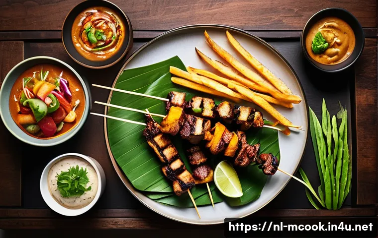 다문화 요리사와 퓨전 요리 사례 - A vibrant Dutch fusion restaurant scene featuring a modern table setting with diverse dishes: a plat...
