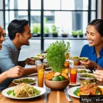 Home 20 다문화 요리사와 요리의 심리학 - A vibrant multicultural dining scene set in a modern Dutch restaurant, featuring a diverse group of ...