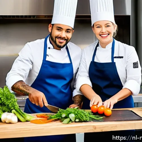 Home 30 다문화 요리사와 지속 가능한 요리 - A vibrant multicultural kitchen scene in the Netherlands showcasing chefs of diverse ethnic backgrou...